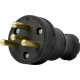 Силовая вилка переносная каучуковая 4п. 25А, e.plug.rubber.030.25 Enext s9100028