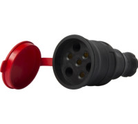 Силовая розетка переносная с защитной каучуковой крышкой 4п., 25А, e.socket.rubber.031.25 Enext