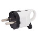 Вилка бытовая заземлением, 16А, угловая, белая, с ручкой, e.plug.angle.005.16,с Enext s9100046