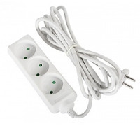 Удлинитель 3 гнезда, 5м, без заземления, baby protect, e.es.3.5.b Enext