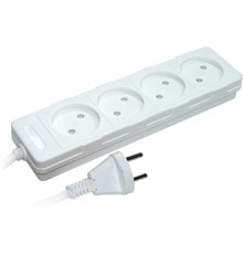Удлинитель 4 гнезда, 3м, без заземлением, baby protect, e.es.4.3.b Enext