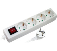 Удлинитель 4 гнезда, 3м, с заземлением, с выключателем, baby protect, e.es.4.3.zsb Enext