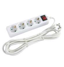 Удлинитель 4 гнезда, 5м, с заземлением, с выключателем, baby protect, e.es.4.5.zsb Enext