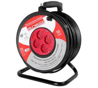 Удлинитель барабанного типа, на катушке, с заземлением, 50м, baby protect, провод 3х1,5кв.мм, e.es.roll.4.50.zb Enext