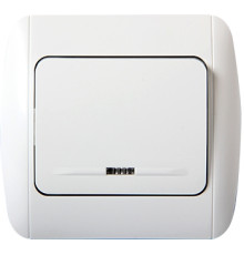 Выключатель одноклавишный с подсветкой с рамкой, e.install.stand.811L Enext