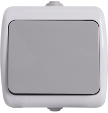 Выключатель одноклавишный для наружного монтажа, IP44, серый, e.aqua.1111.grg Enext