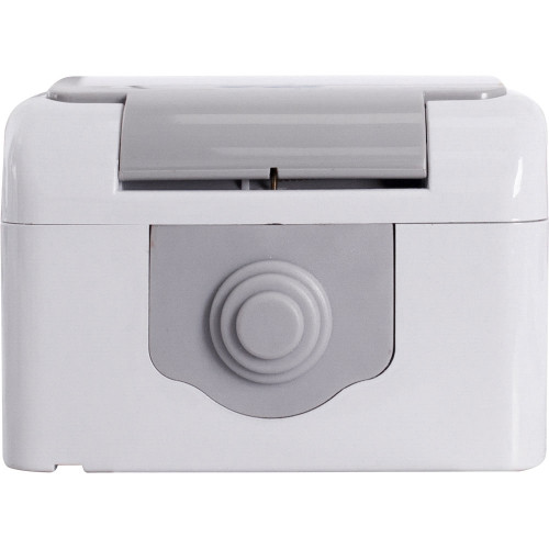 Розетка одинарная с заземлением, для наружного монтажа, IP54, серый, e.aqua.1231.grg Enext s035066