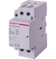 Модульный контактор 2р, 63А, 2NO, 220В, e.mc.pro.2.63.2NO Enext