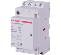 Модульный контактор 4р, 20А, 4NO, 220В, e.mc.pro.4.20.4NO Enext