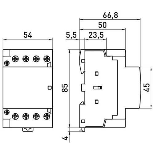 Модульный контактор 4р, 63А, 4NO, 220В, e.mc.pro.4.63.4NO Enext p005209