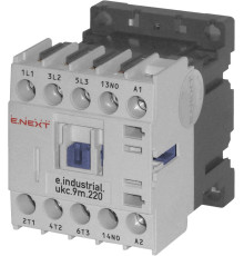Контактор 9А, 220В, no, малогабаритный, e.industrial.ukc.9M.220 Enext