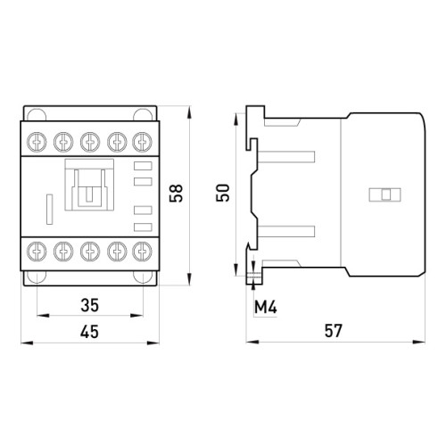 Контактор 12А, 220В, no, малогабаритный, e.industrial.ukc.12M.220.NO Enext i.0090018