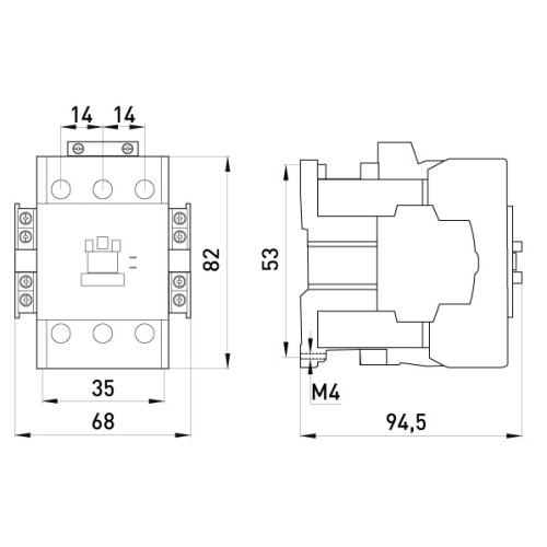 Контактор 40А, 380В, 1no+1nc, e.industrial.ukc.40.380 Enext i.0090011