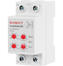 Реле контроля напряжения однофазное 25А, e.control.v01 Enext