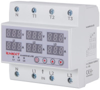 Реле контроля напряжения и тока трехфазное 63А с индикацией, e.control.v16 Enext