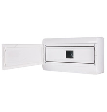 Корпус пластиковый, навесной (NT) 18-модульный, однорядный, IP 40 с непрозрачной дверцей, Tarel