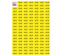 Самоклеющаяся наклейка 42В (40х20мм) 102 шт/лист, e.sticker.voltage.42.1 Enext