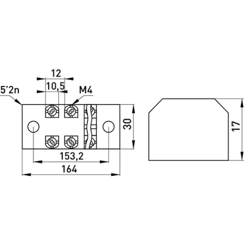 Клеммная колодка защищенная 25А, 12 полюсов, e.tc.protect.25.12 Enext p056010