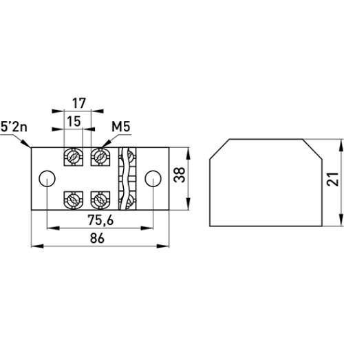 Клеммная колодка защищенная 45А, 4 полюса, e.tc.protect.45.4 Enext p056016