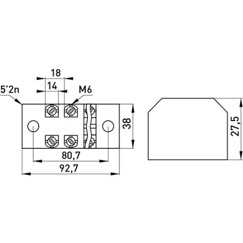 Клеммная колодка защищенная 60А, 4 полюса, e.tc.protect.60.4 Enext p056020