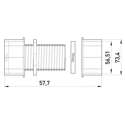 Соединитель металлический цанговый, e.industrial.pipe.connect.collet.2' Enext i0430006