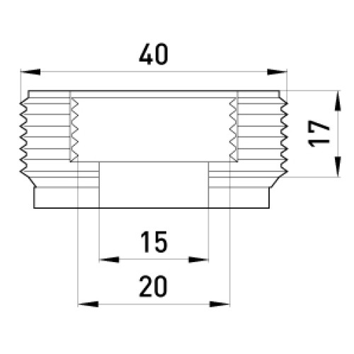Переходник металлический резьбовой с 1-1/4" на 1/2", e.industrial.pipe.thread.bts.1-1/4".1/2" Enext i0410004