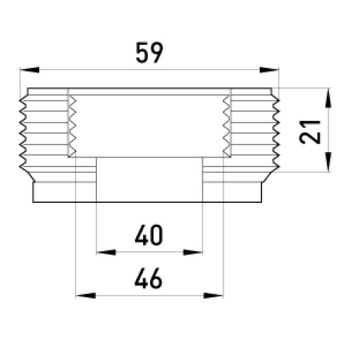 Переходник металлический резьбовой с 2" на 1-1/2", e.industrial.pipe.thread.bts.2".1-1/2" Enext i0410015