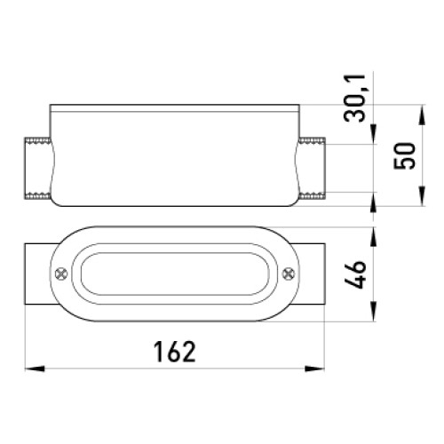 Соединитель ревизионный прямой для труб 1", e.industrial.pipe.db.revise.direct.1" Enext i0550003