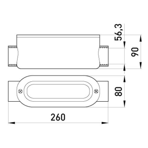 Соединитель ревизионный прямой для труб 2", e.industrial.pipe.db.revise.direct.2" Enext i0550006