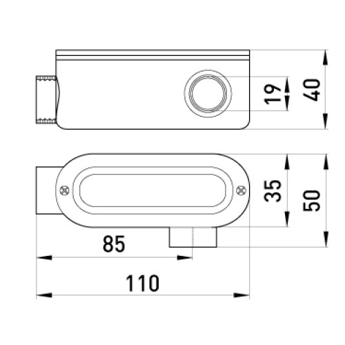 Соединитель ревизионный Г-образный для труб 1/2", e.industrial.pipe.db.revise.elbow.1/2" Enext i0540001