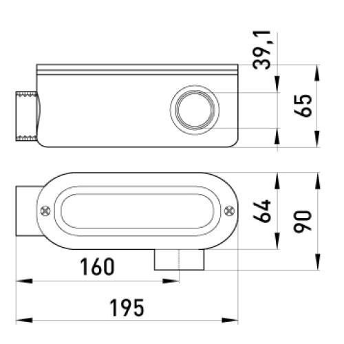 Соединитель ревизионный Г-образный для труб 1-1/4", e.industrial.pipe.db.revise.elbow.1-1/4" Enext i0540004
