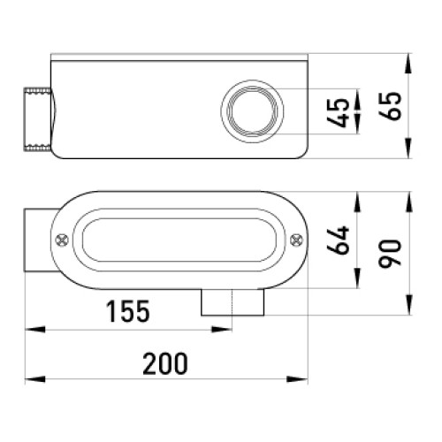 Соединитель ревизионный Г-образный для труб 1-1/2", e.industrial.pipe.db.revise.elbow.1-1/2" Enext i0540005
