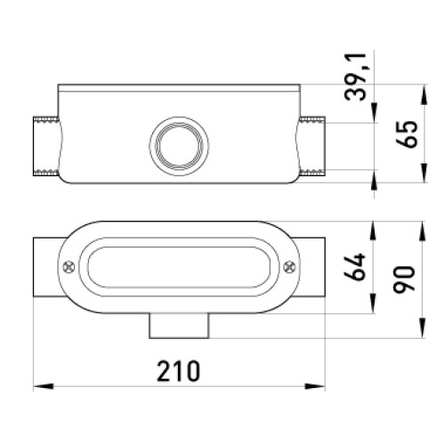 Соединитель ревизионный Т-образный для труб 1-1/4", e.industrial.pipe.db.revise.t.1-1/4" Enext i0560004