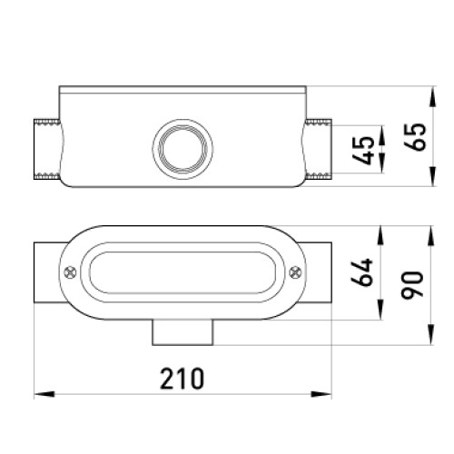Соединитель ревизионный Т-образный для труб 1-1/2", e.industrial.pipe.db.revise.t.1-1/2" Enext i0560005