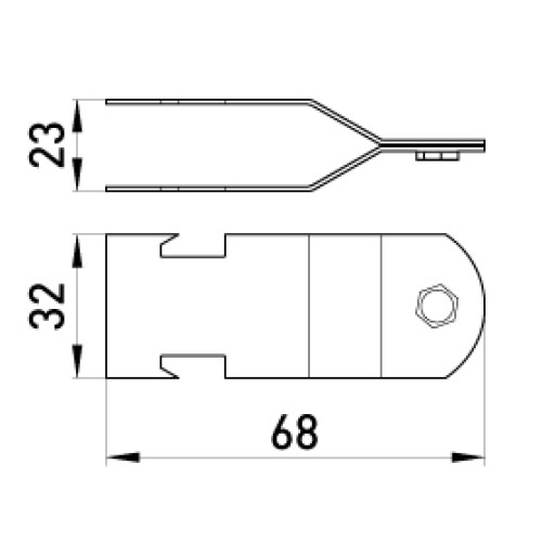 Зажим профиля монтажного для труб 3/4", e.industrial.strut.clamp.3/4" Enext i0500002
