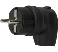 Вилка угловая каучуковая с заземлением, 16А, e.plug.rubber.angle.027.16 Enext