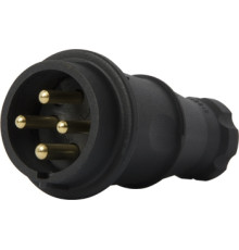 Силовая вилка переносная каучуковая 4п., 16А, e.plug.rubber.060.16 Enext