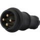Силовая вилка переносная каучуковая 4п., 16А, e.plug.rubber.060.16 Enext s9100035