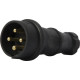 Силовая вилка переносная каучуковая 4п., 32А, e.plug.rubber.070.32 Enext s9100032