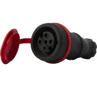 Силовая розетка переносная с защитной каучуковой крышкой 4п., 16А, e.socket.rubber.061.16 Enext
