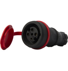 Силовая розетка переносная с защитной каучуковой крышкой 4п., 16А, e.socket.rubber.061.16 Enext