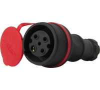Силовая розетка переносная с защитной каучуковой крышкой 4п., 32А, e.socket.rubber.071.32 Enext