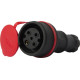 Силовая розетка переносная с защитной каучуковой крышкой 4п., 32А, e.socket.rubber.071.32 Enext s9100033