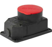 Силовая розетка стационарная с защитной каучуковой крышкой 4п., 32А, e.socket.rubber.072.32 Enext