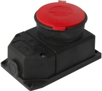 Силовая розетка стационарная с защитной каучуковой крышкой 4п., 25А, e.socket.rubber.315.25 Enext