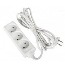 Удлинитель 3 гнезда, 1.5м, без заземлением, baby protect, e.es.3.1.5.b Enext