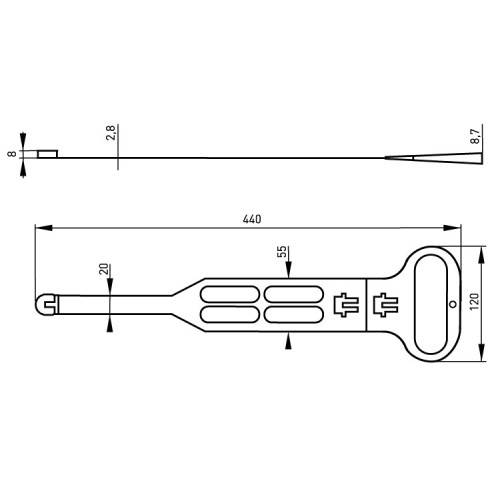 Пластиковый держатель для кабеля., efes.rxj.02 Enext s042202