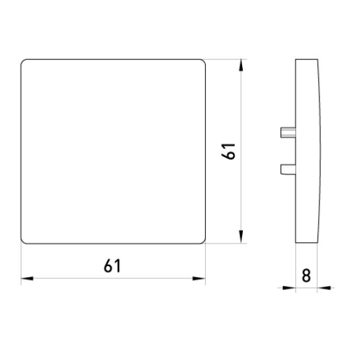 Кнопка одинарная никель, e.lux.11611L.pn.nickel Enext ins0040003