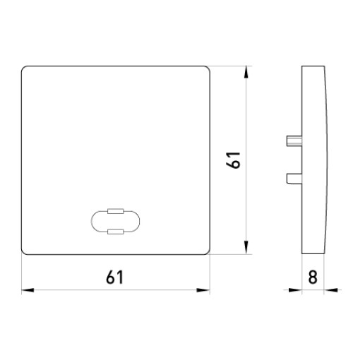 Кнопка одинарная никель с подсветкой, e.lux.11651L.pn.l.nickel Enext ins0040007