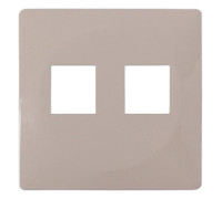 Панель к розетке двойной под Jack RJ12 или RJ45, слоновая кость, e.lux.16121L.pn.ivory Enext